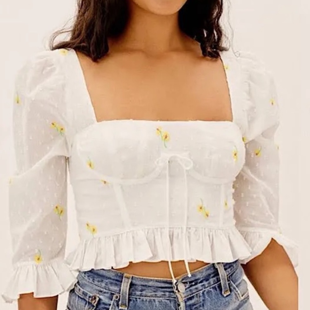 For Love and Lemons Daisy Abby Top- Size Medium